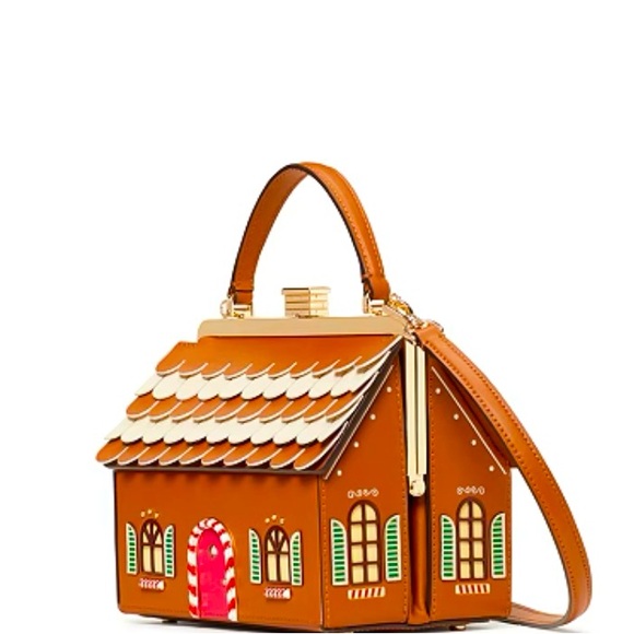 NWT Kate Spade Gingerbread House Purse ✨ Christmas Bag 🎄 $449 MSRP - New Seller! - Picture 3 of 13